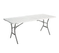 6 Feet White Granite Folding Table V25777