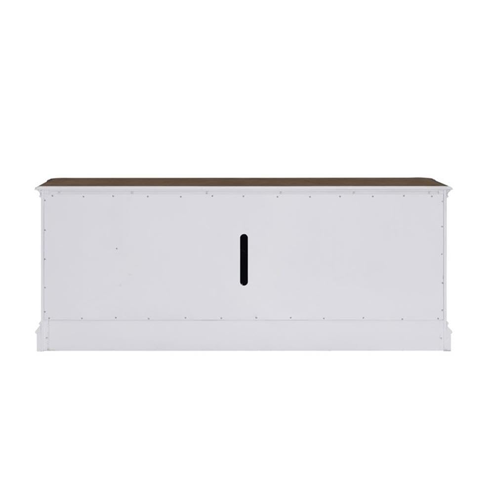 82 Inch Fireplace TV Console with Adjustable Shelves U186