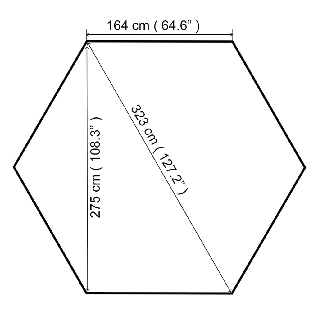 Gazebo Tent 10.6'x9'x8.7' Anthracite D907716
