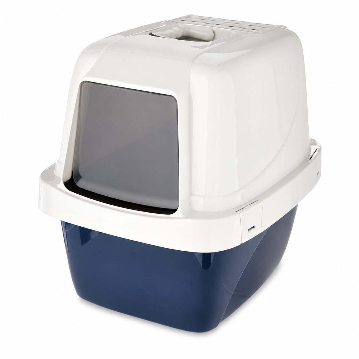 Blue Hooded Enclosed Cat Litter Box with Pan & Odor Filter N432455