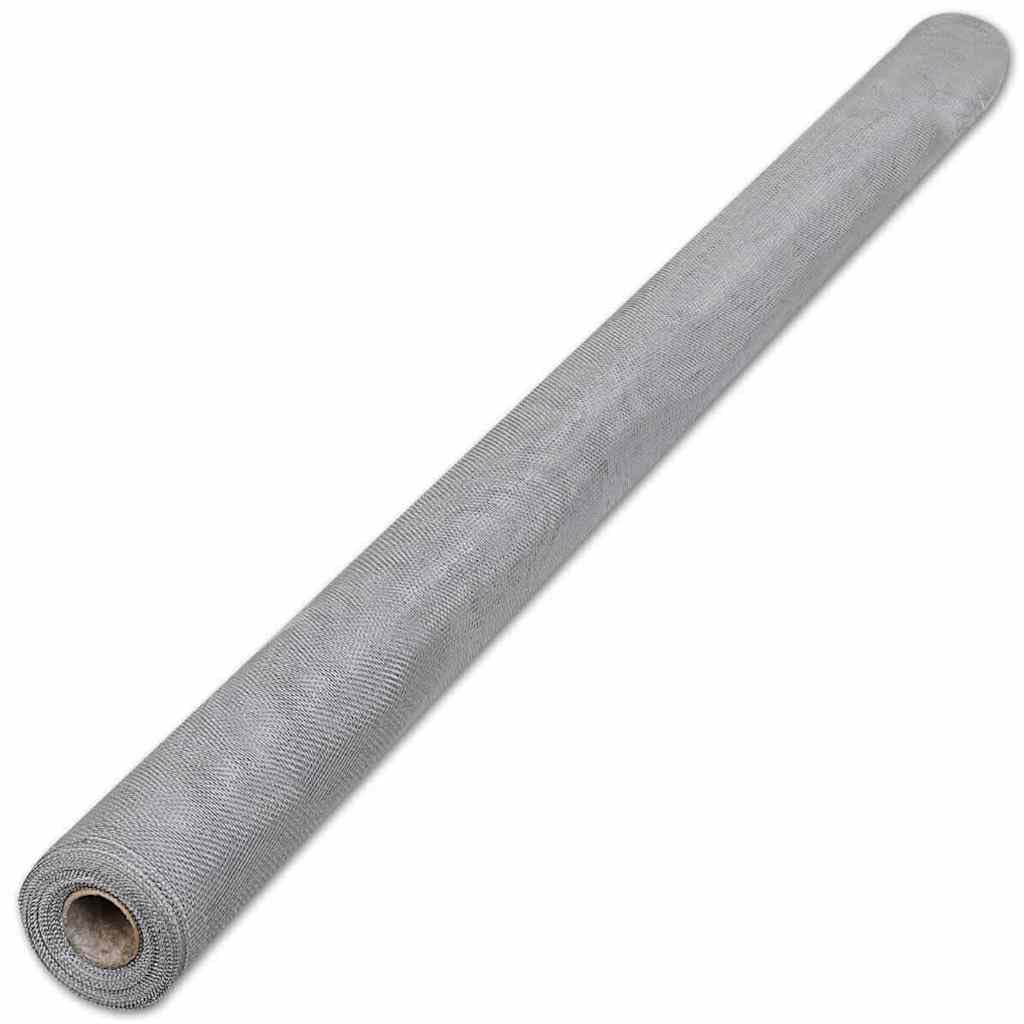 Aluminum Mesh Screen 39.4x196.9 Inch Silver A820734