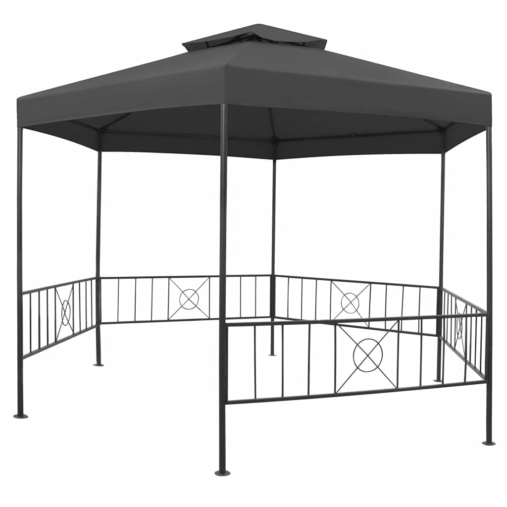 Gazebo Tent 10.6'x9'x8.7' Anthracite D907716