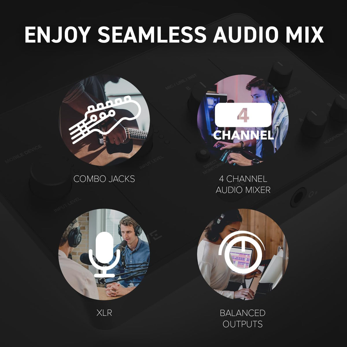 USB Audio Interface with Direct Monitoring D715