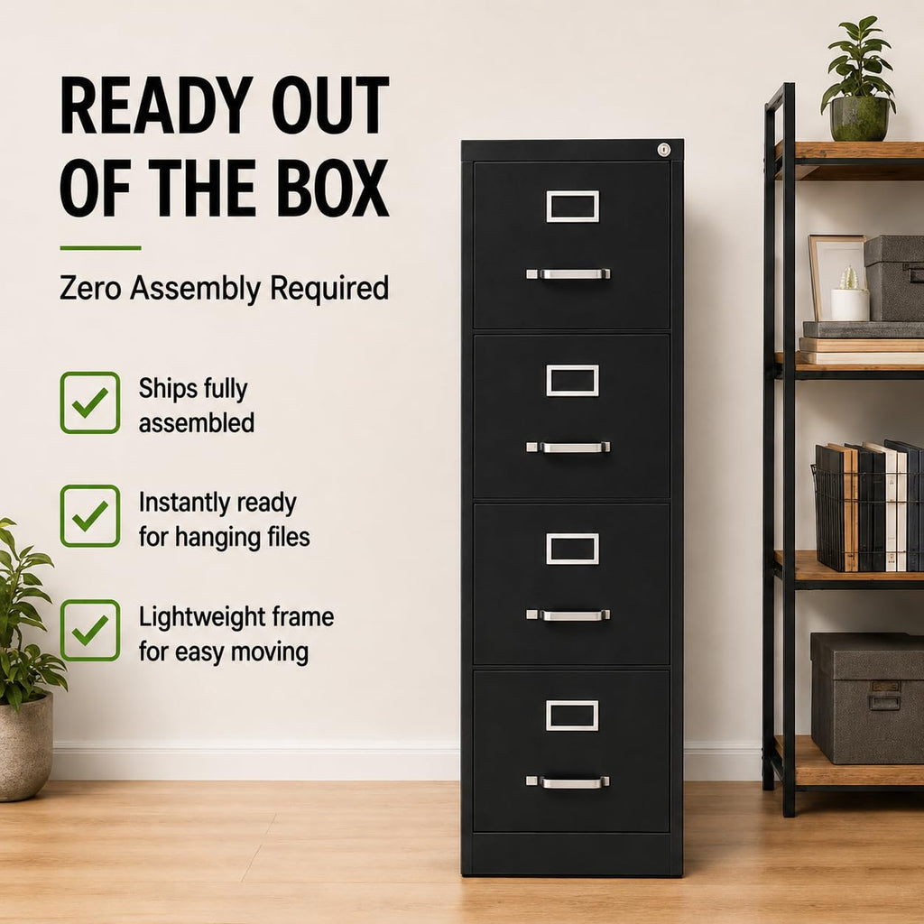 4 Drawer Metal Vertical Filing Cabinet H5682