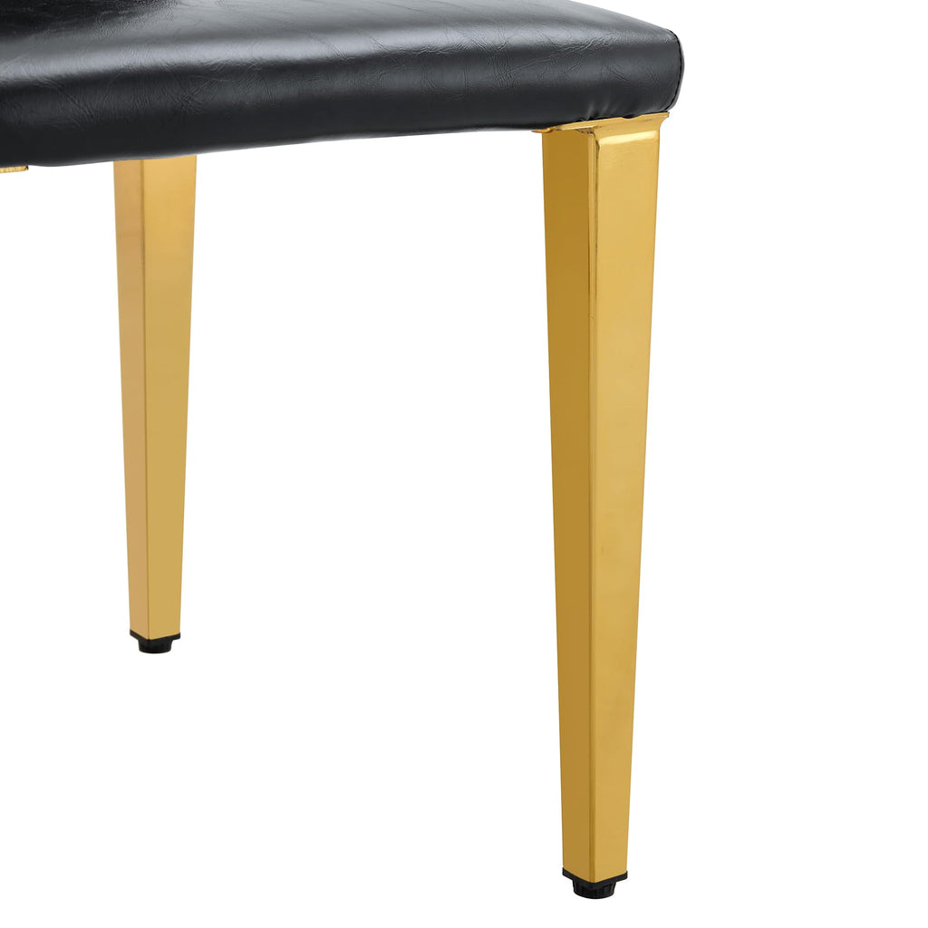 Black PU Leather Dining Chairs Set of 6 X79945