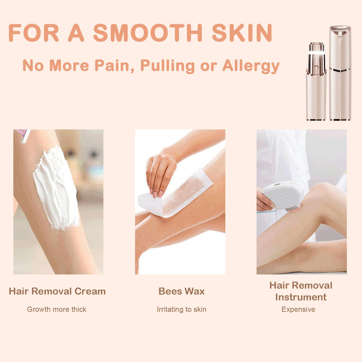 Womens Painless Electric Facial Hair Remover N762