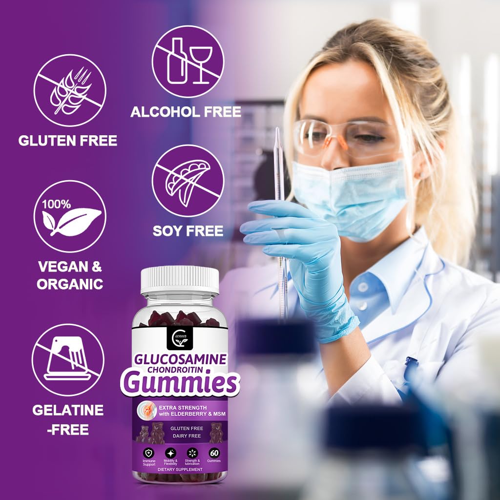Glucosamine Chondroitin Gummies with MSM & Elderberry 2 Pack S75363