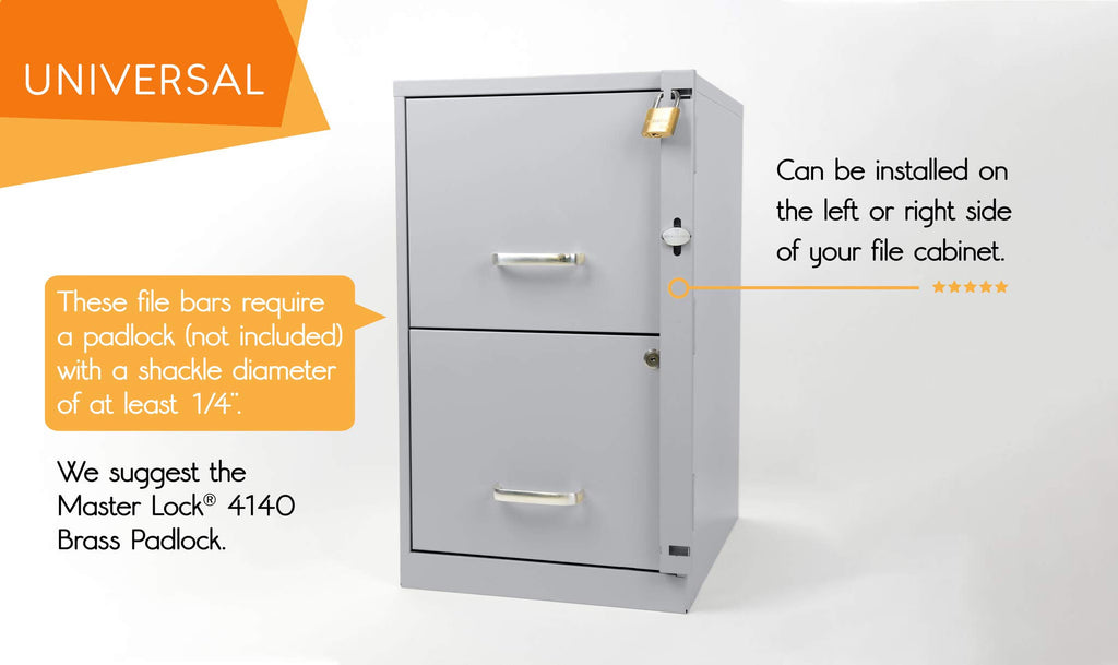 Locking Bar 2 Drawer File Cabinet L783