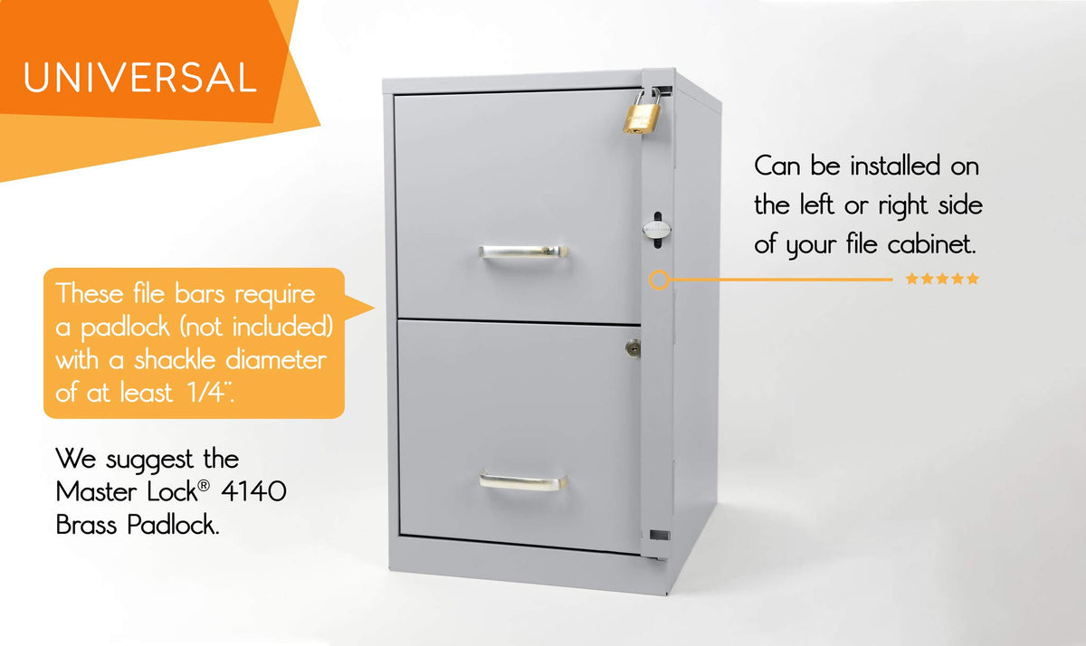 Locking Bar 2 Drawer File Cabinet L783