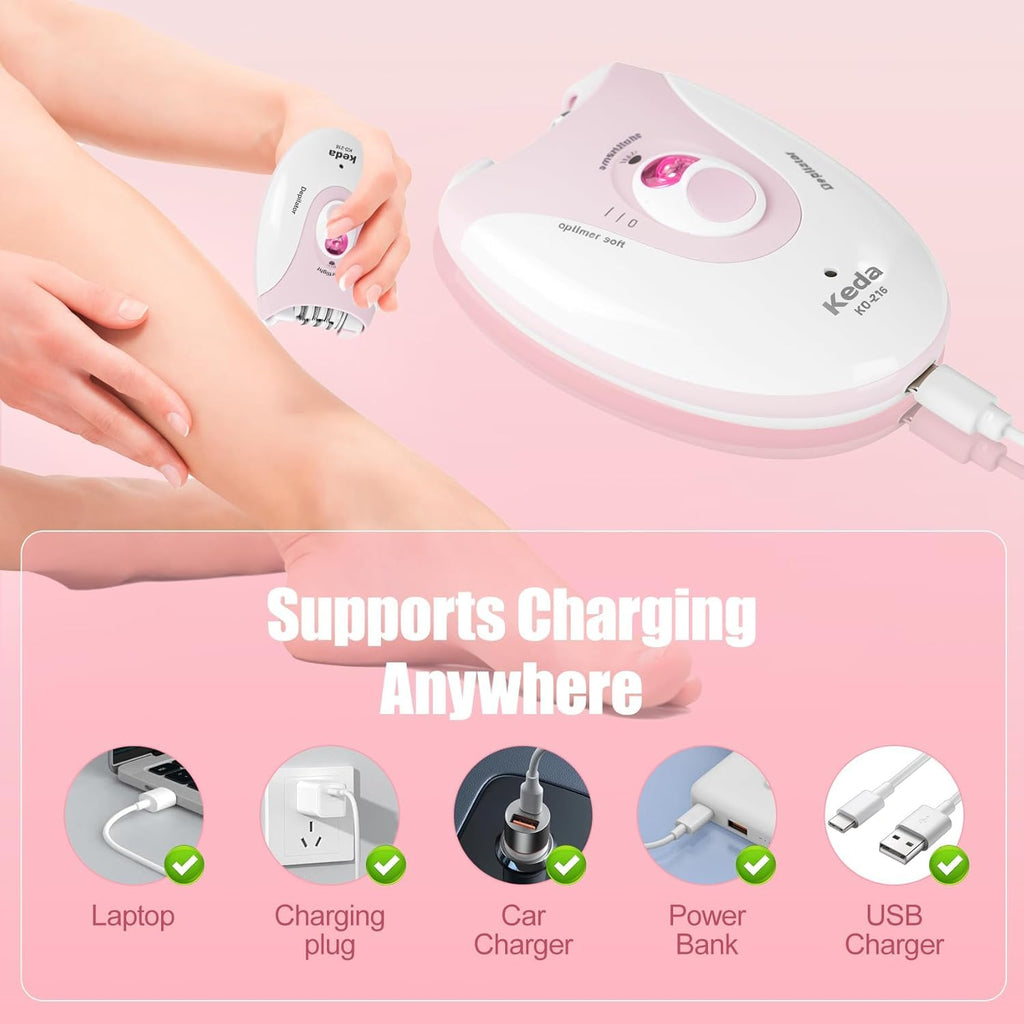 Rechargeable Epilator with LED Light O67472