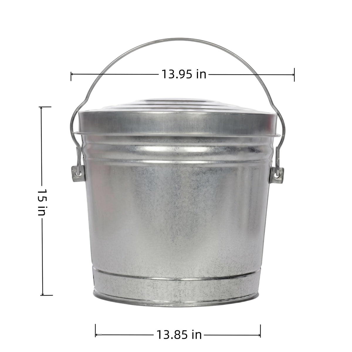 Galvanized Steel Storage Can with Locking Lid B976176
