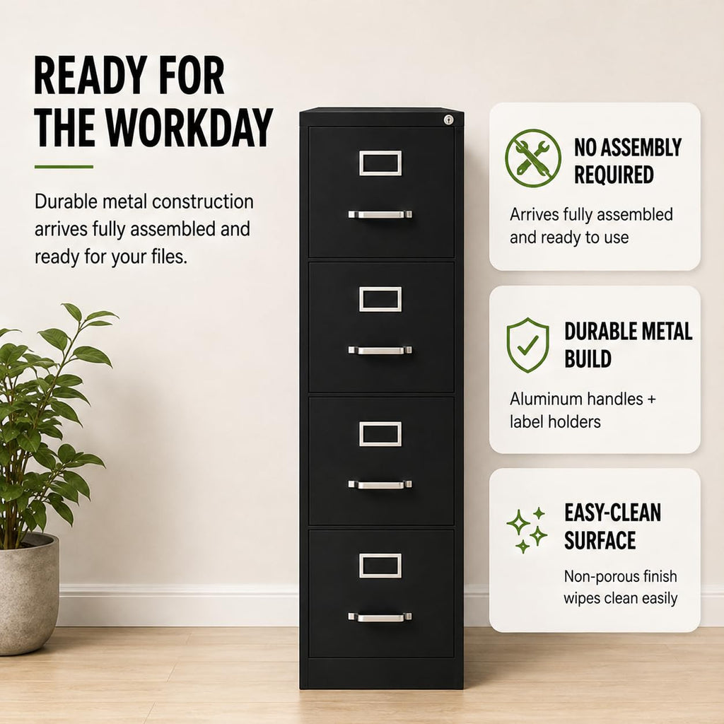 4 Drawer Metal Vertical Filing Cabinet H5682