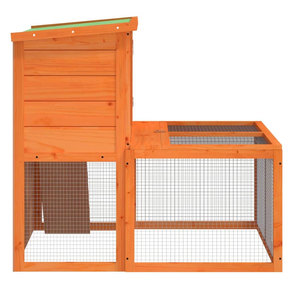 2-Tier Solid Pine Wood Rabbit Hutch I45212
