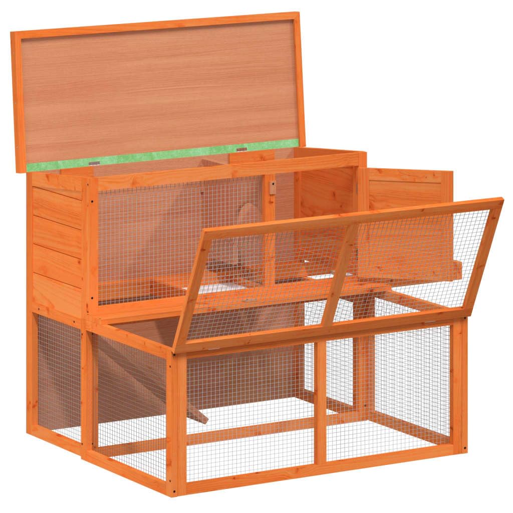2-Tier Solid Pine Wood Rabbit Hutch I45212
