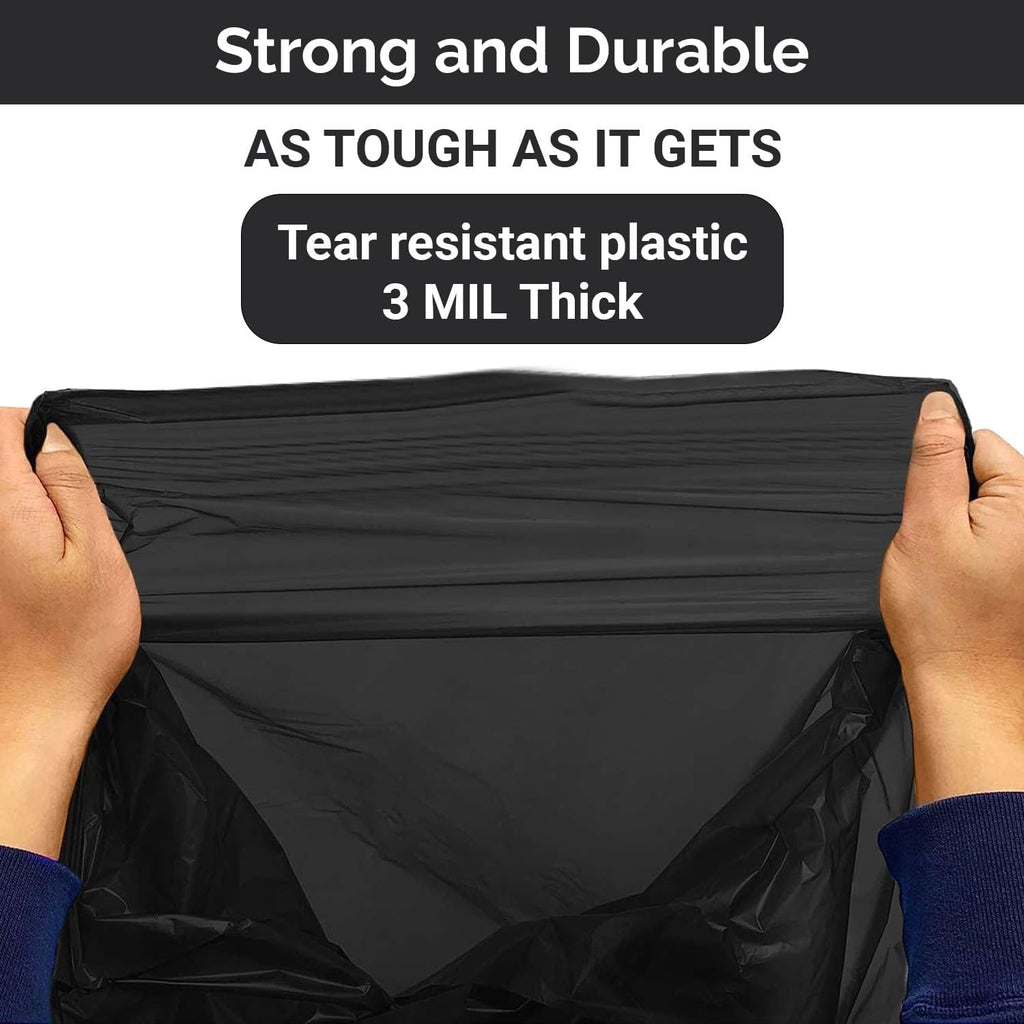 55 Gallon Heavy Duty 3 Mil Black Trash Bags 50 Ct N568