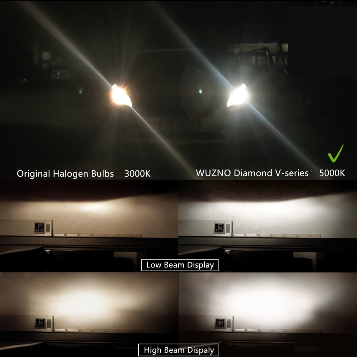 Halogen Headlight Bulbs 9003/H4 6000k White 2 pack I915139
