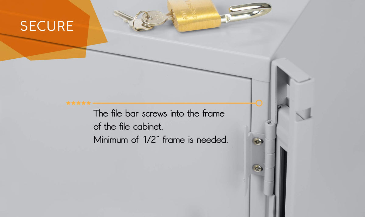 Locking Bar 2 Drawer File Cabinet L783
