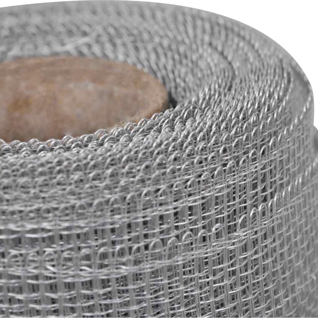 Aluminum Mesh Screen 39.4x196.9 Inch Silver A820734