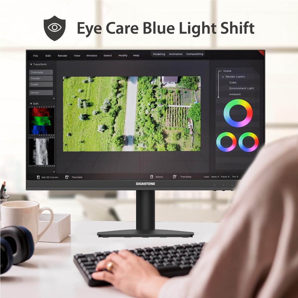 22 inch IPS LED 75Hz FHD Frameless Computer Monitor W103477