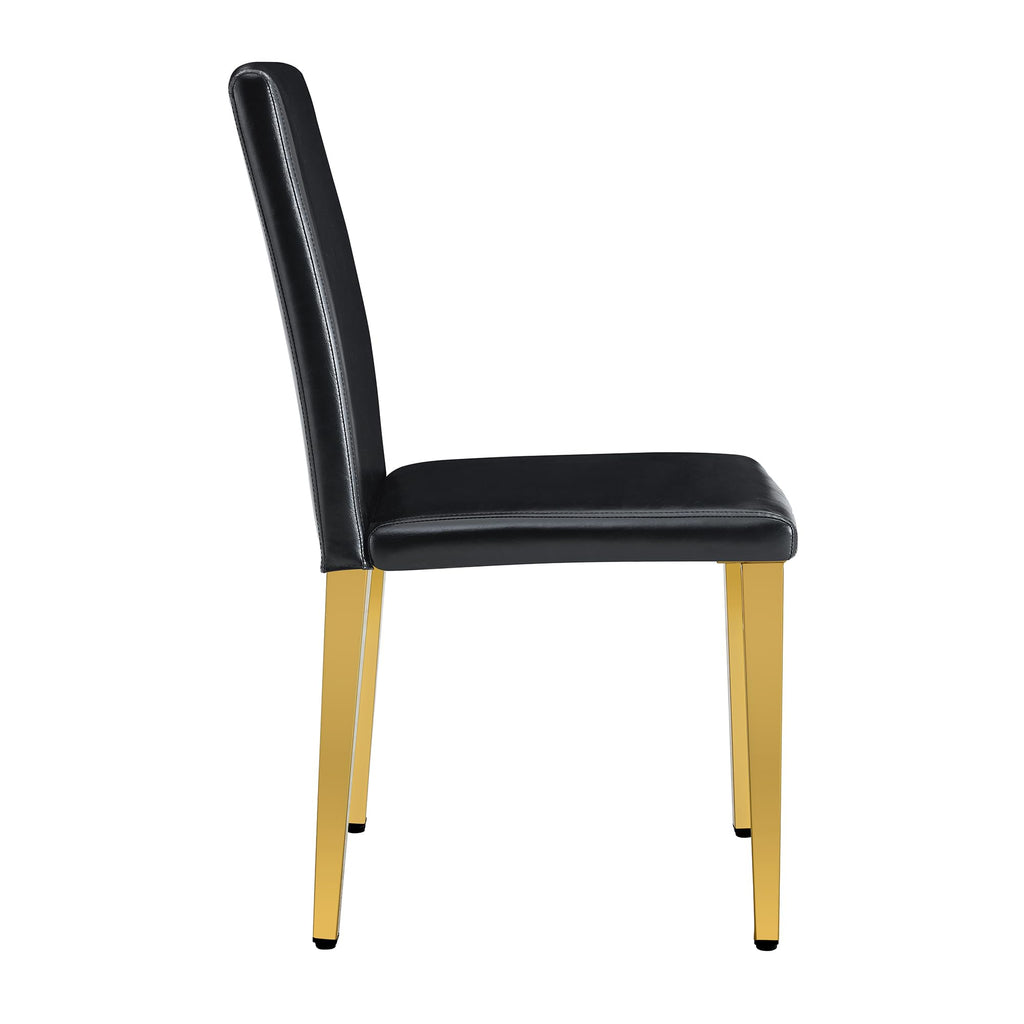 Black PU Leather Dining Chairs Set of 6 X79945