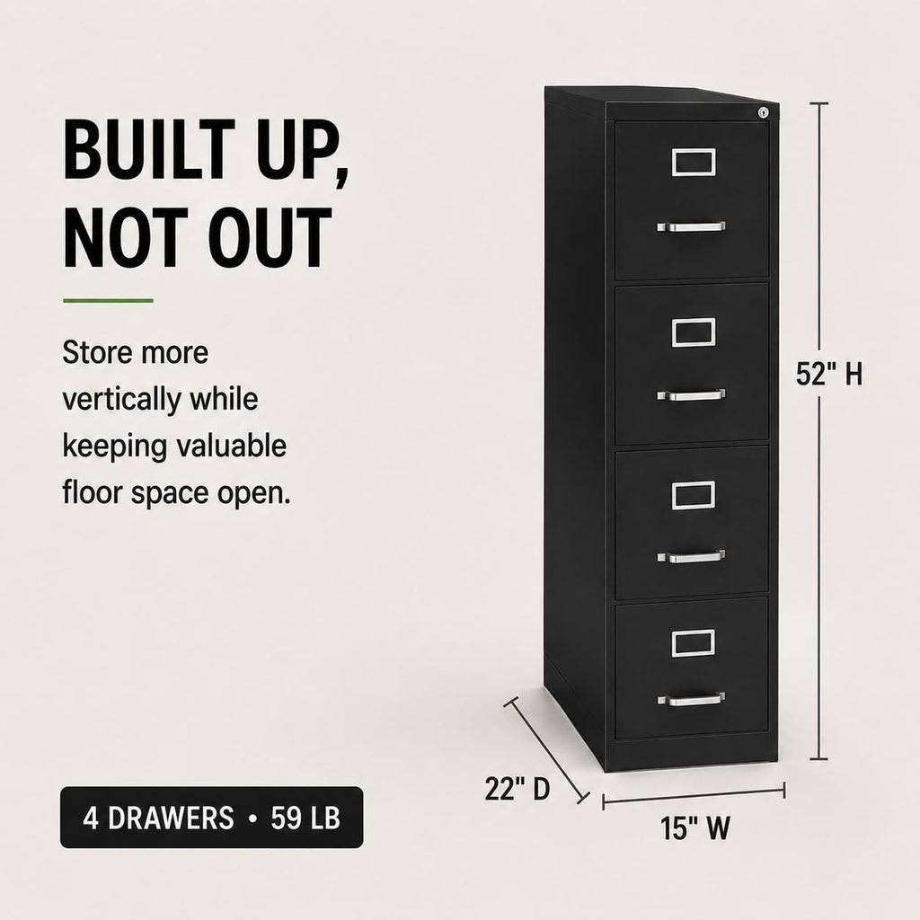 4 Drawer Metal Vertical Filing Cabinet H5682