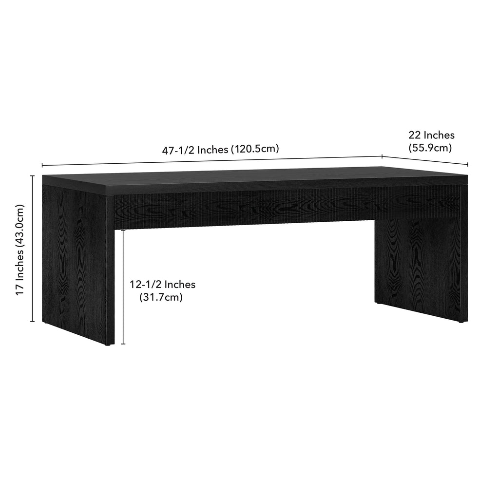 48" Modern Fluted Coffee Table J732917