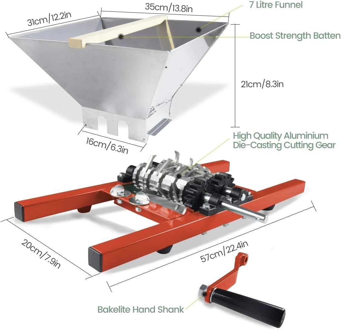 7 Litre Stainless Steel Manual Fruit Crusher Q956