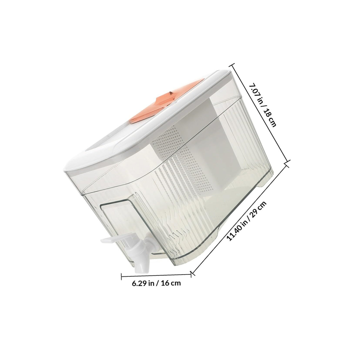 White 3.5l Beverage Dispenser with Faucet S87952