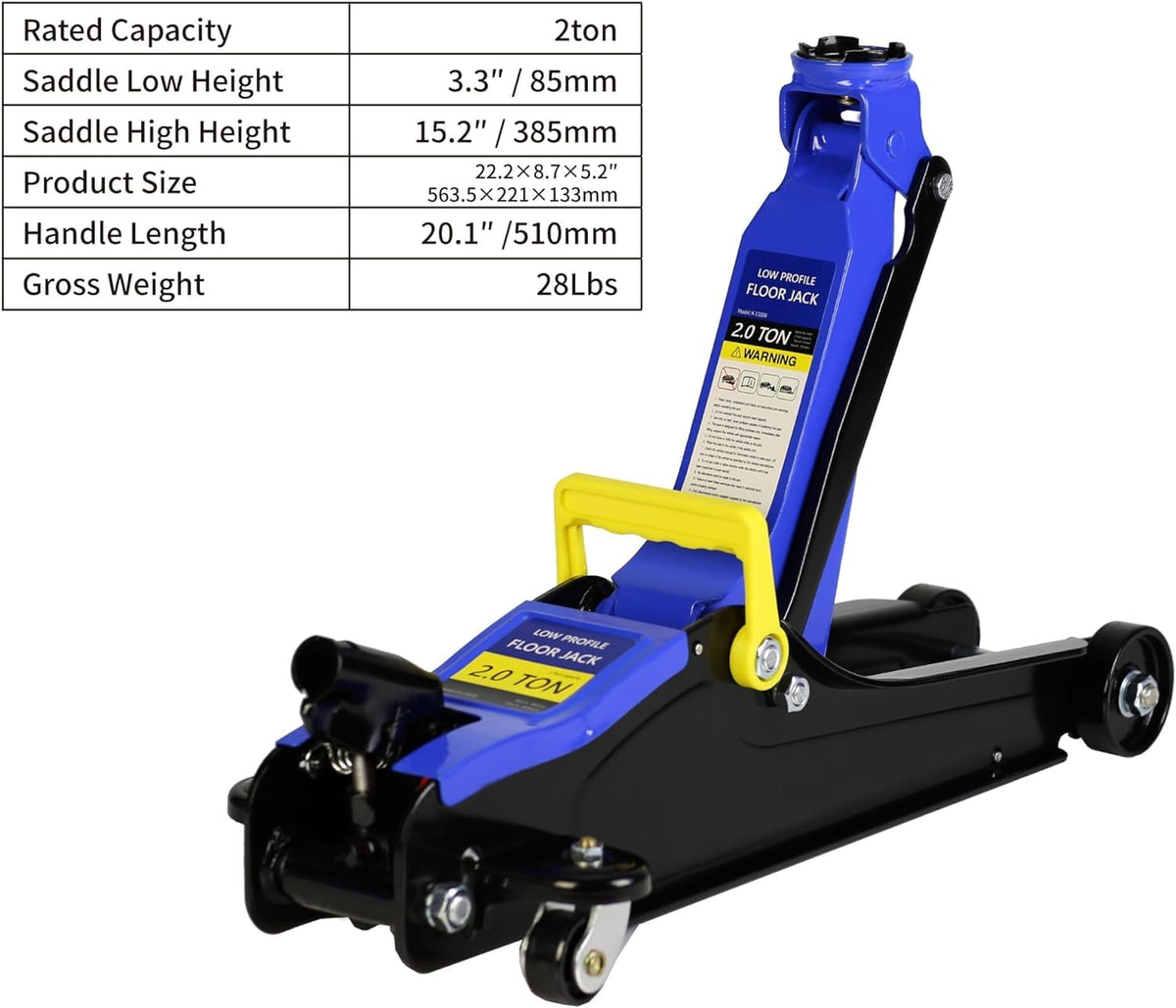 2 Ton Low Profile Hydraulic Floor Jack J7621