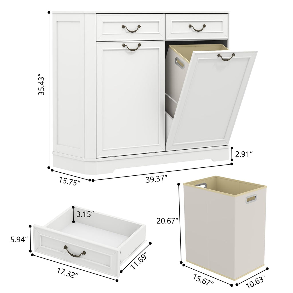 Double Tilt Out Laundry Hamper Cabinet L233057
