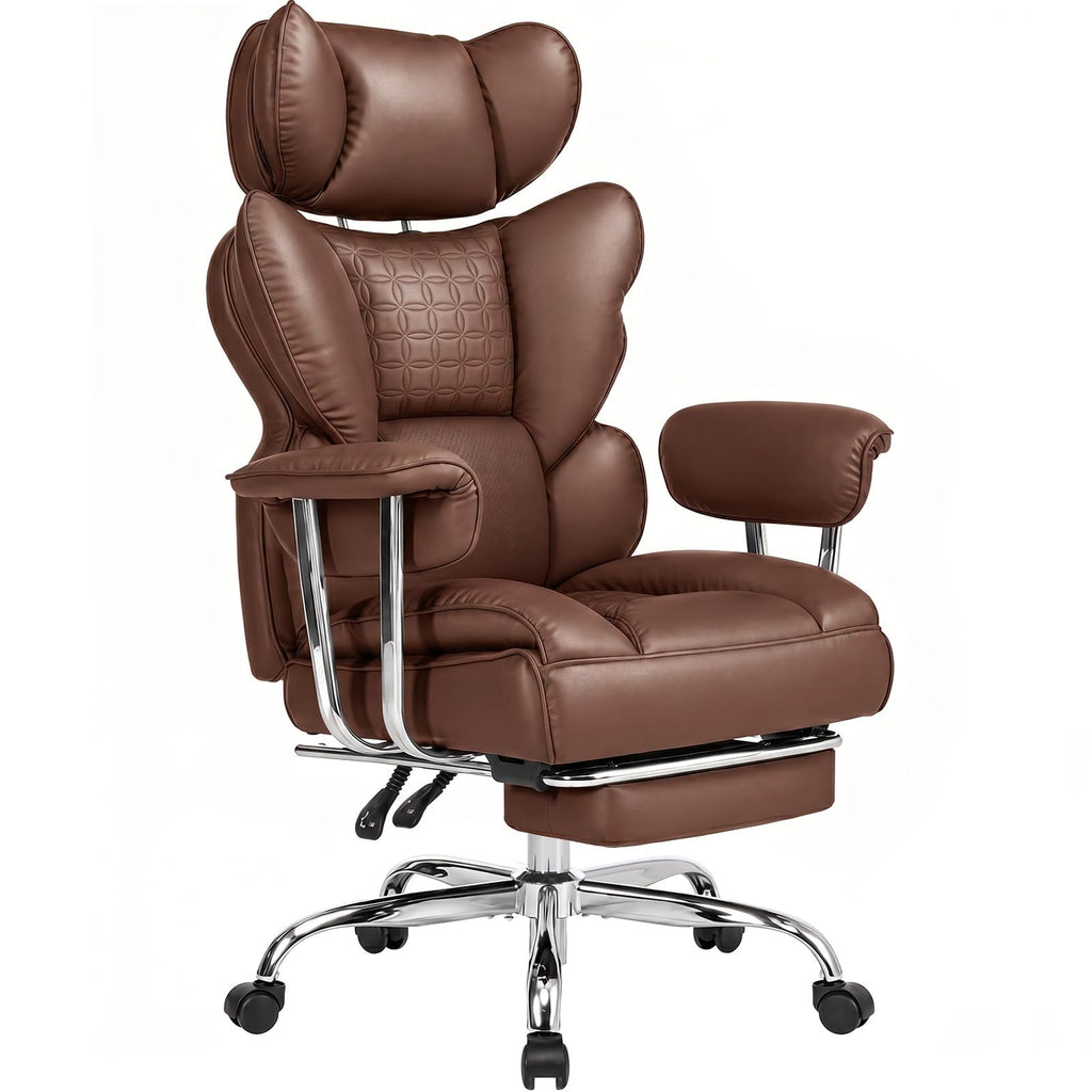 Big and Tall Home Office Desk Chair with Footrest K8842