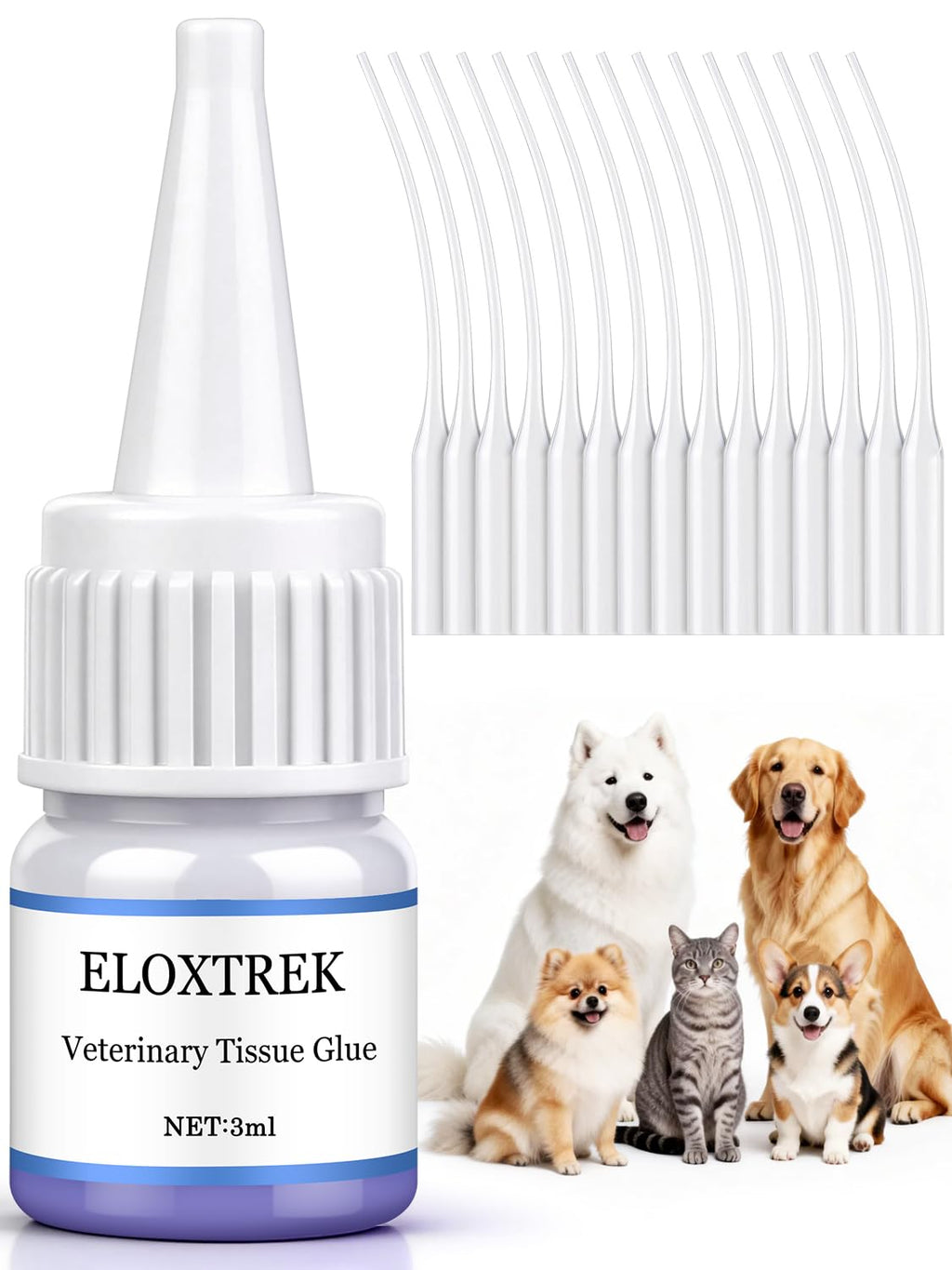 3ml Veterinary Surgical Skin Glue with 15 Applicators B94149