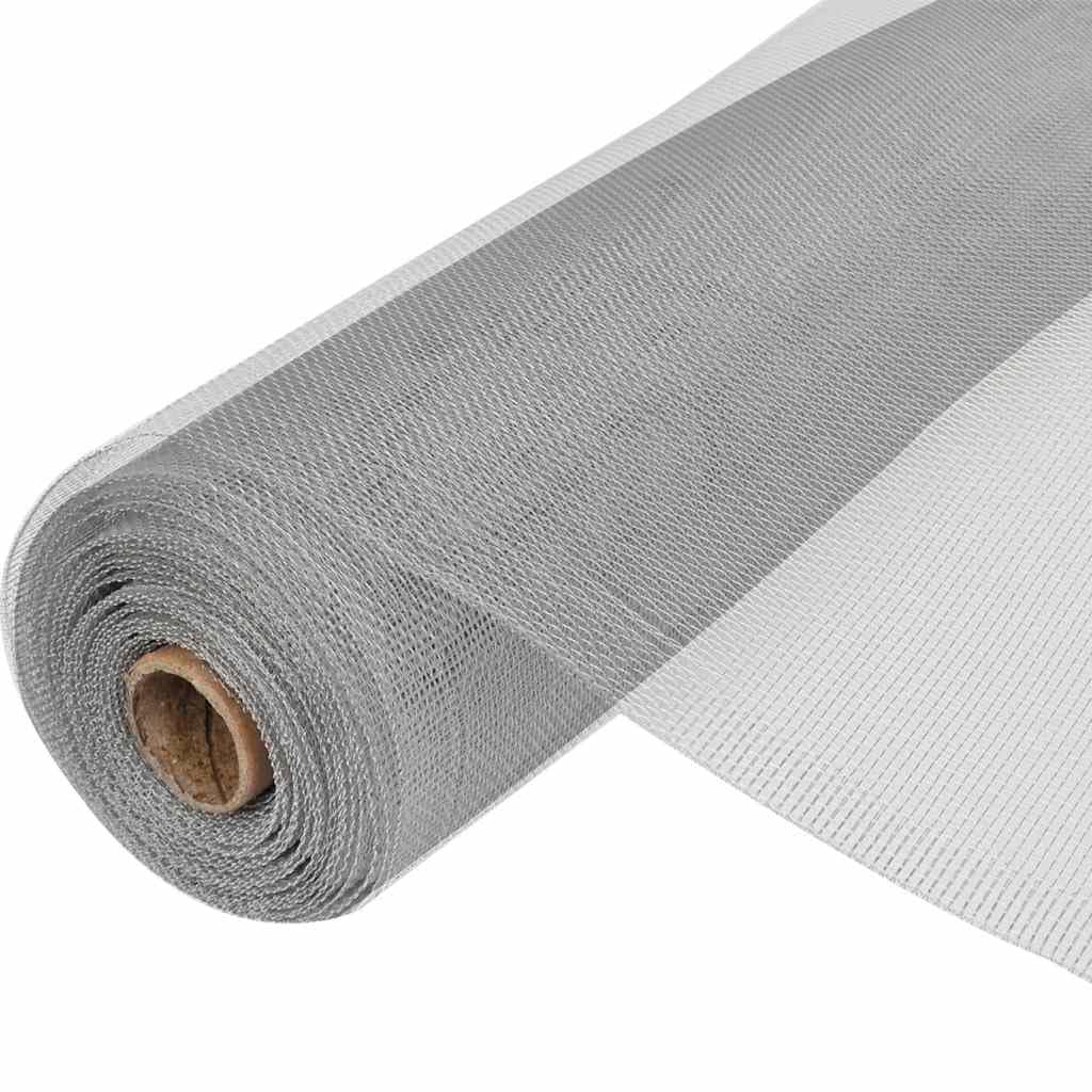 Aluminum Mesh Screen 39.4x196.9 Inch Silver A820734
