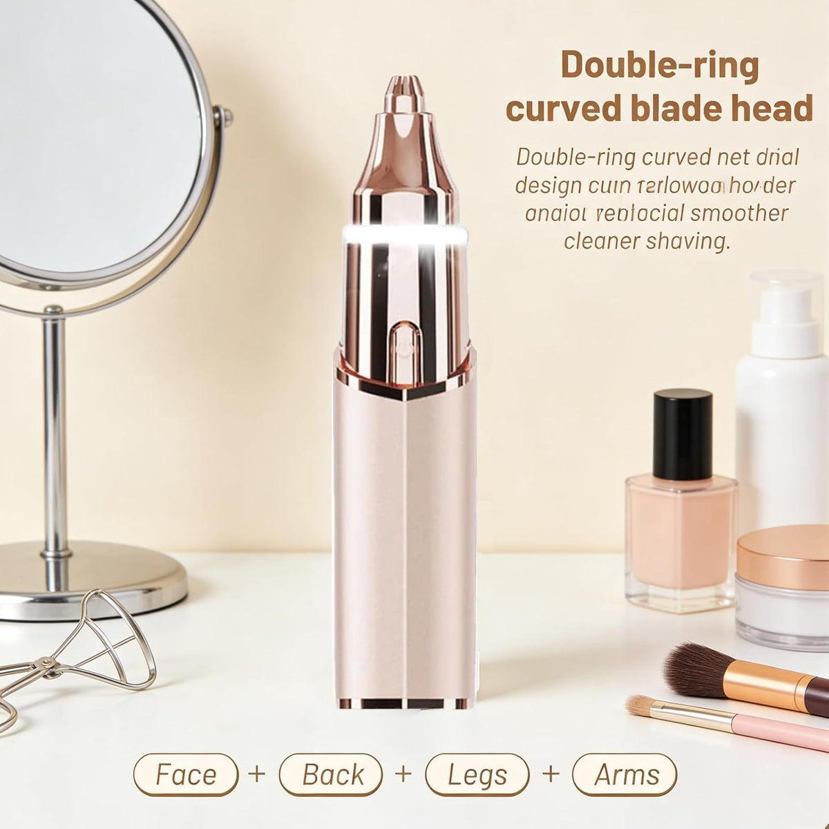 Rechargeable 2-in-1 Facial Hair Remover and Eyebrow Trimmer P715
