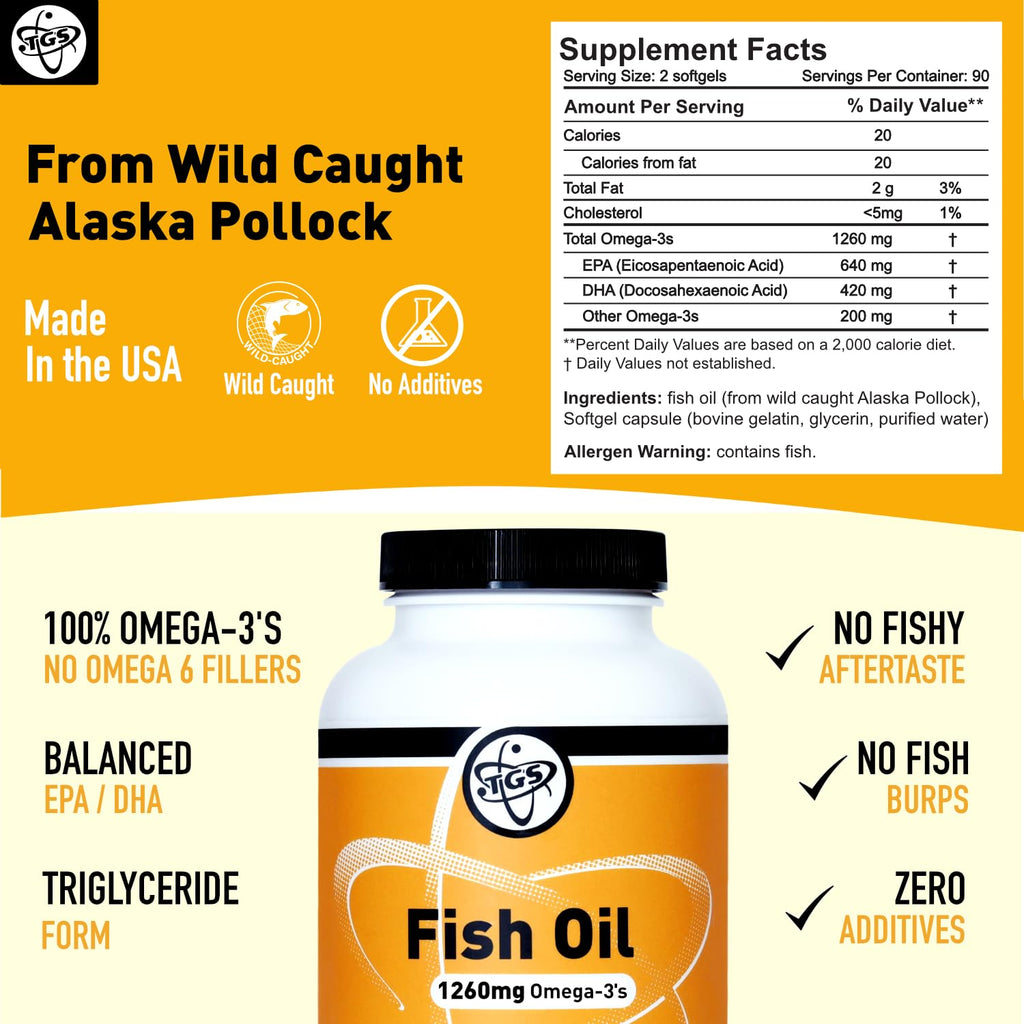 Omega 3 Fish Oil 1260mg 180 Capsules S605985