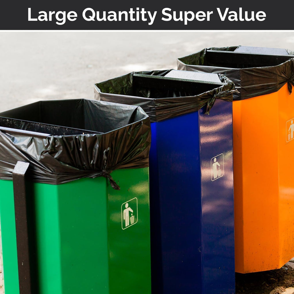 55 Gallon Heavy Duty 3 Mil Black Trash Bags 50 Ct N568
