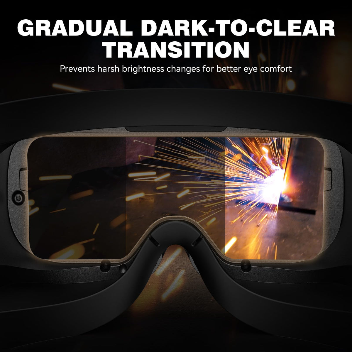 Auto-Darkening Welding Goggles Kit with LED Light I266197