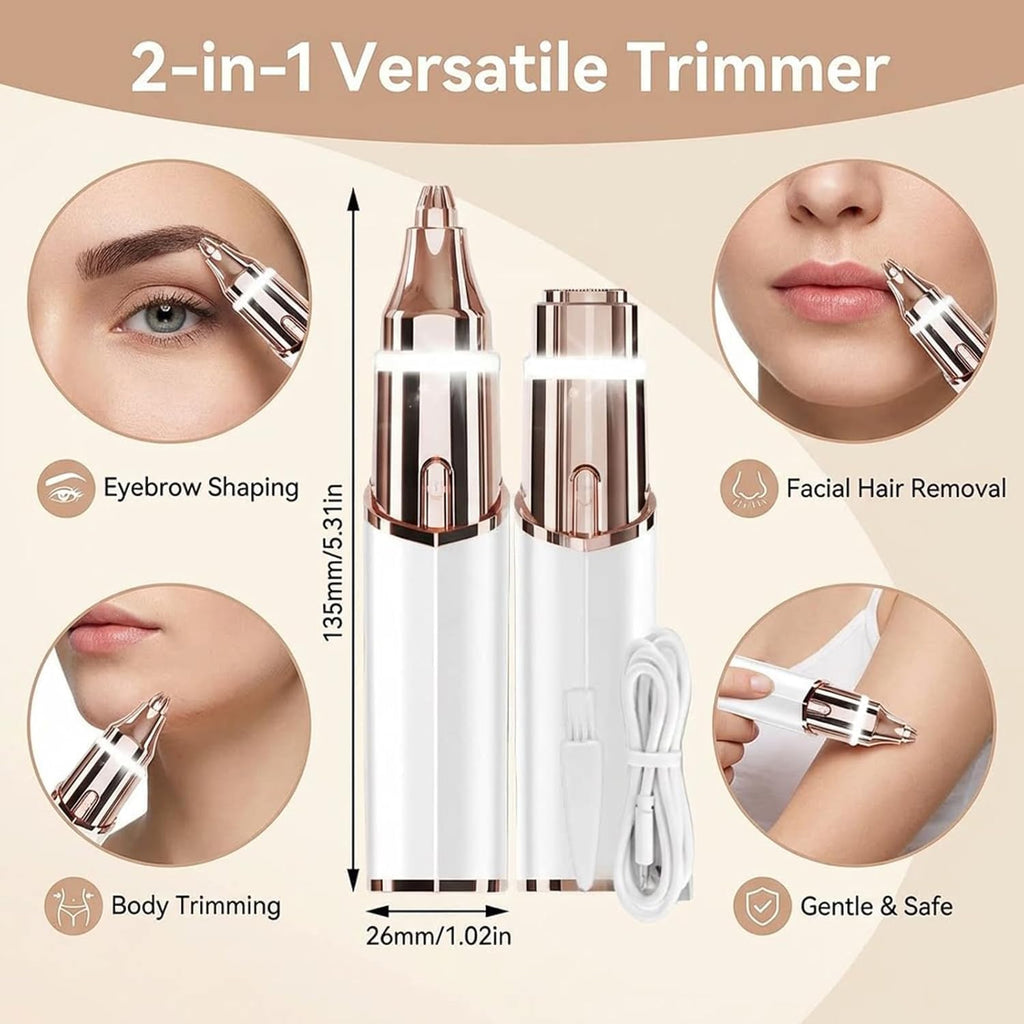 Rechargeable 2-in-1 Facial Hair Remover and Eyebrow Trimmer P715