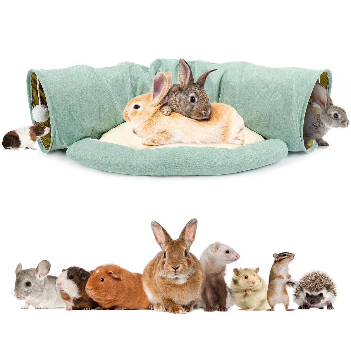 Collapsible Bunny Tunnel Bed with Mat J287166