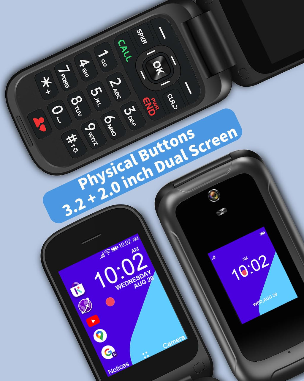 2.8" Dual Screen 4G LTE Flip Phone J246
