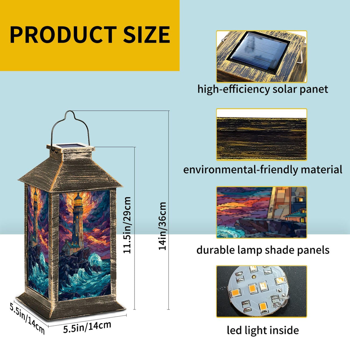 Solar Powered Waterproof Outdoor Hanging Lantern N7804