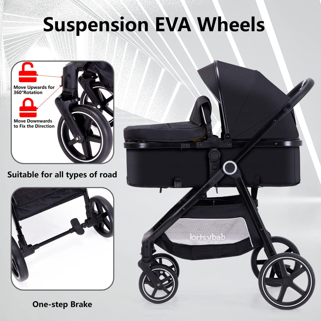 2-in-1 Folding Baby Stroller with Reversible Seat M841