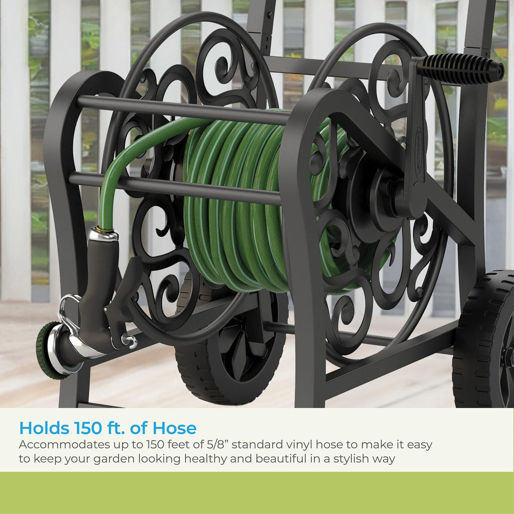 Metal 150' Hose Cart with Flat-Free Wheels K60532