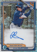 2024 Bowman Chrome Mega Box Prospect Autograph Mojo Refractor Baseball Trading Card J899
