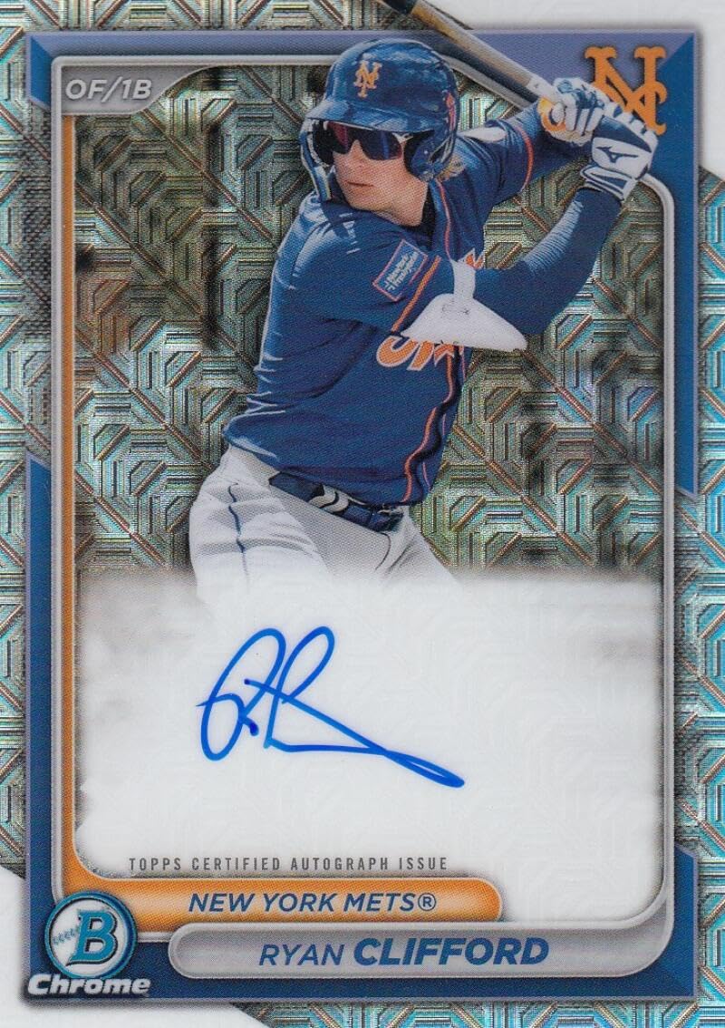 2024 Bowman Chrome Mega Box Prospect Autograph Mojo Refractor Baseball Trading Card J899