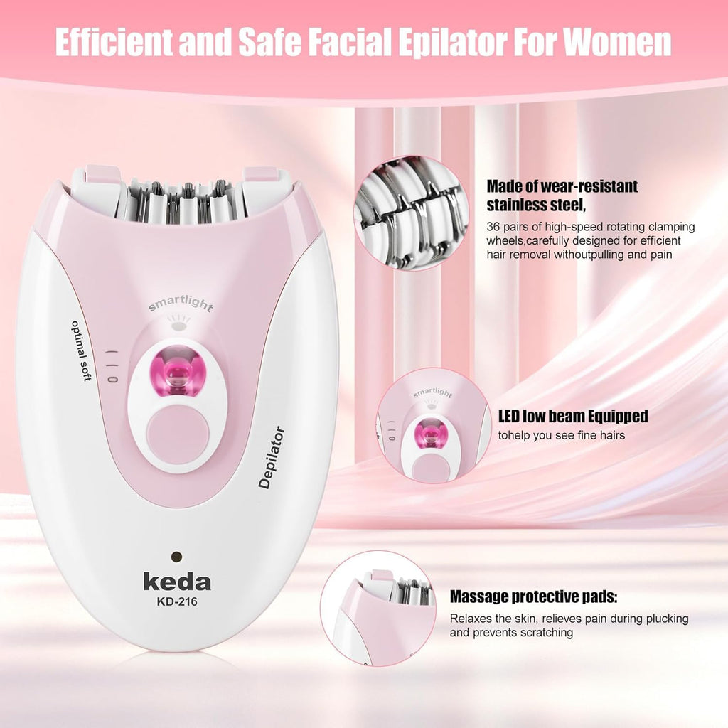 Rechargeable Epilator with LED Light O67472