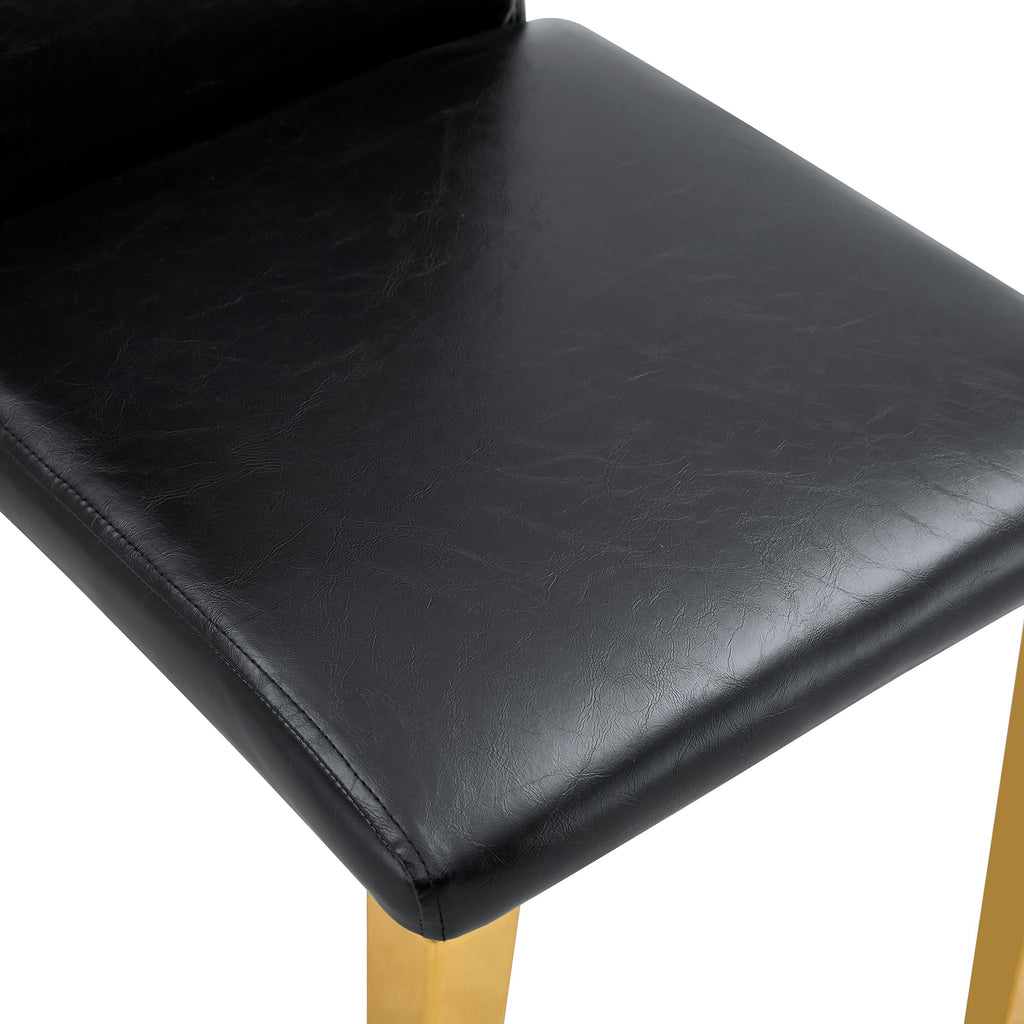 Black PU Leather Dining Chairs Set of 6 X79945