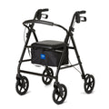 Burgundy Aluminum Rollator Walker with 8” Wheels and Padded Seat Z829437