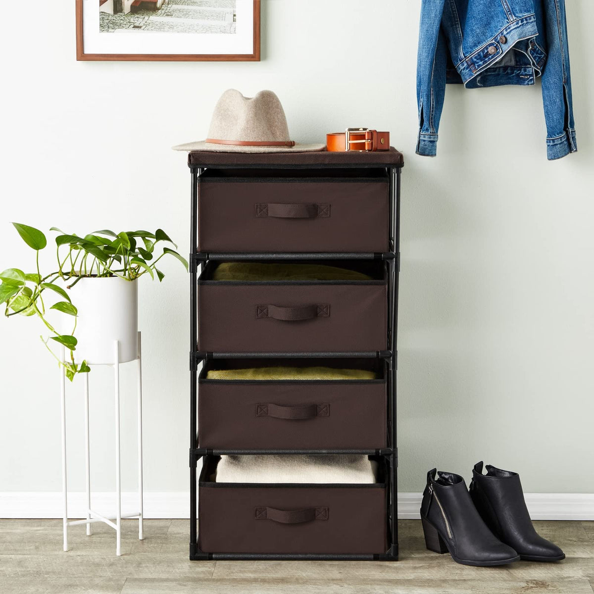 4 Tier Fabric Drawer Organizer M571