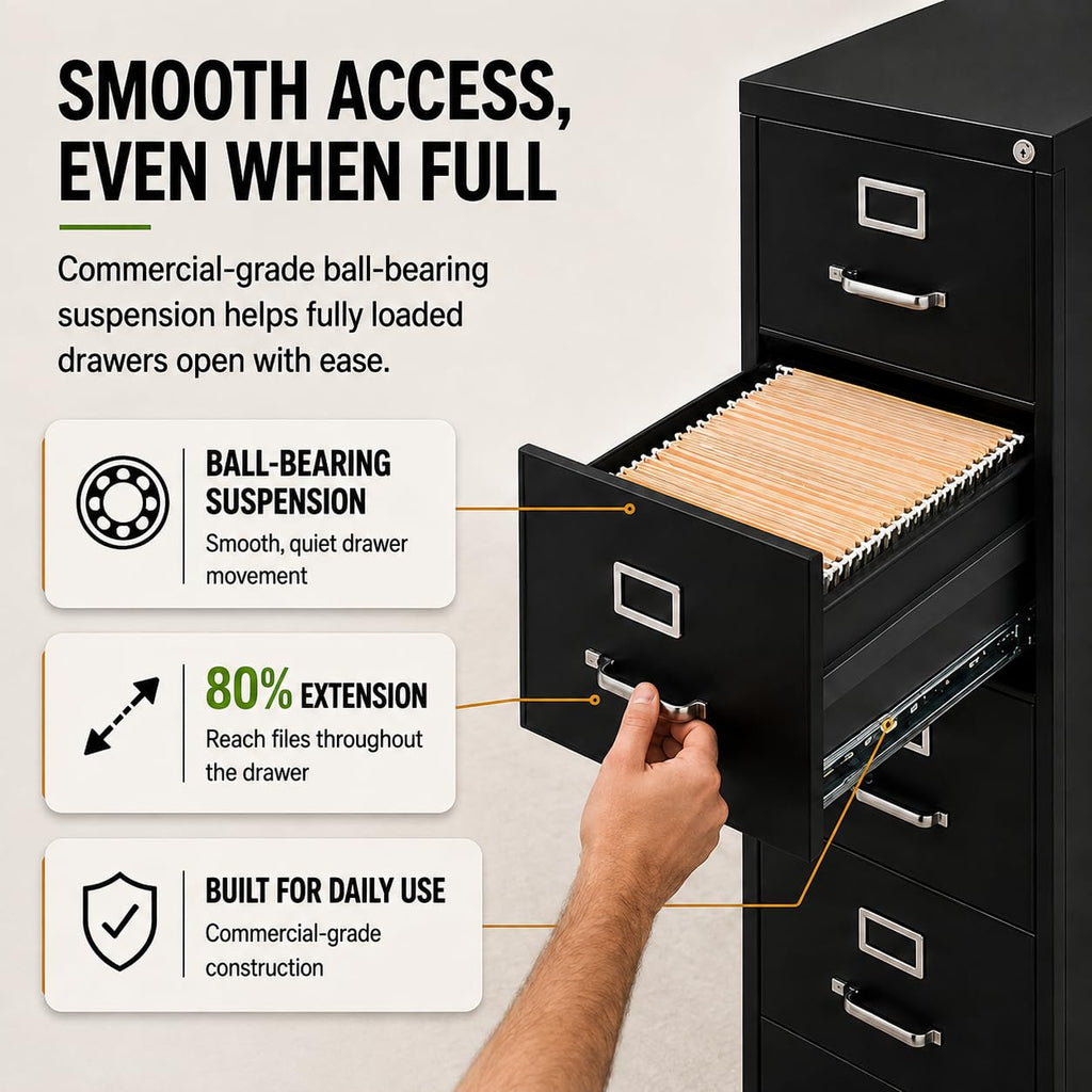 4 Drawer Metal Vertical Filing Cabinet H5682